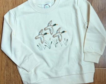 Mallard Duck Hunting Sweatshirt~Hunting Season Apparel~Embroidered Duck Szn Shirt