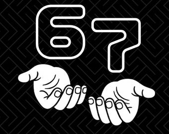 Six Seven Hands Meme SVG PNG, Funny Viral Humor (Digital Download)