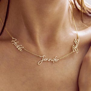 Multiple Name Necklace, Custom Family Names Necklace, Personalized Gift for Mum, Dainty Name Necklace, Children Name Jewelry, Grandma Gifts