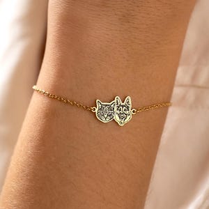 Custom Pet Photo Bracelet, Pet Memorial Gift, Multiple Pet Picture Jewelry, Dog & Cat Bracelet, Pet Lost Gift, Family Gift for Her, Dog Mom