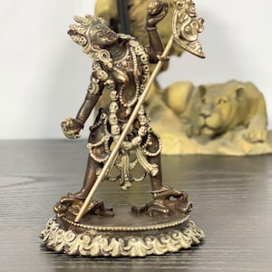 Palm Size Statue of Vajrayogini - Handmad Brass Figurine - 5 inch Small Size Statue - Spiritual Decor - Home Decor
