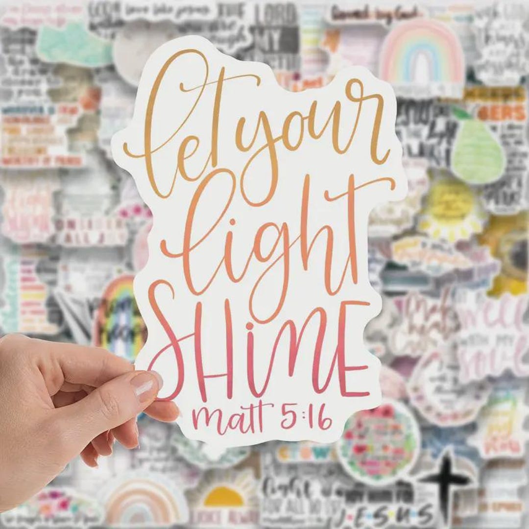 Inspirational Bible Verse Stickers - Christian Religious Waterproof ...