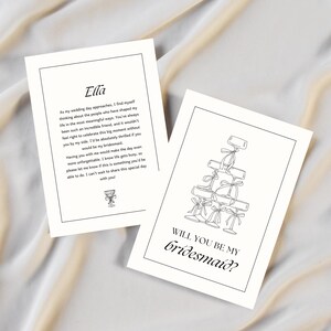 Classic Bridesmaid Proposal Invitation - Will You Be My Bridesmaid | Elegant Bridesmaid Invite | Maid of Honor Template | Instant Download