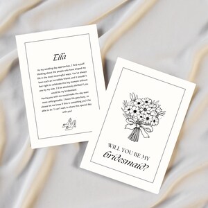 Bridesmaid Proposal Card | Will You Be My Bridesmaid | Bridesmaid Invite | Instant Download DIY Bridal Party Invitation