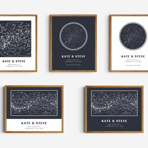 Personalisierte Sternenkarte nach Datum und Ort/Koordinaten - Digitale Konstellation Poster - Personalisiertes Astrologie Geschenk