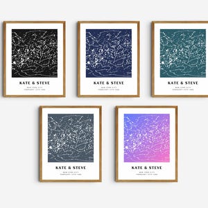Personalisierte Sternenkarte nach Datum und Ort/Koordinaten - Digitale Konstellation Poster - Personalisiertes Astrologie Geschenk