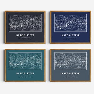 Personalisierte Sternenkarte nach Datum und Ort/Koordinaten - Digitale Konstellation Poster - Personalisiertes Astrologie Geschenk
