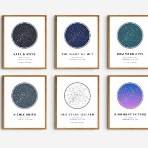 Personalisierte Sternenkarte nach Datum und Ort/Koordinaten - Digitale Konstellation Poster - Personalisiertes Astrologie Geschenk