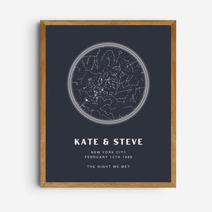 Personalisierte Sternenkarte nach Datum und Ort/Koordinaten - Digitale Konstellation Poster - Personalisiertes Astrologie Geschenk