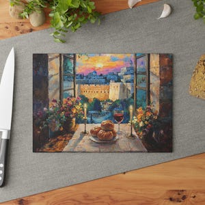 Custom Glass Challah Board, Jewish Wedding Gift, Judaica Gifts, Shabbat Gifts, Jewish Mom Gifts, Custom Jewish Art, Jewish Home Decor