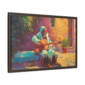 Gerahmte Leinwand Jerusalem Malerei: Jüdische Kunst, Israel Home Decor