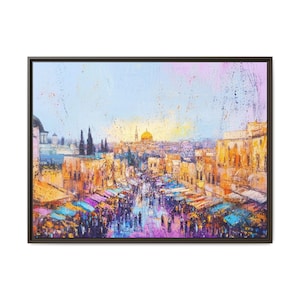 Jerusalem Old City Canvas Art: Jewish Home Decor