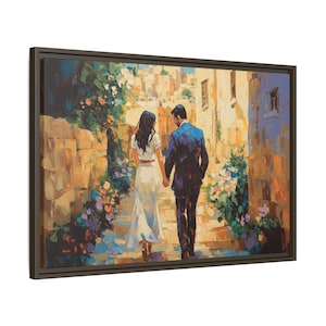 Leinwand Jerusalem Malerei, Jüdische Kunst, Altstadt Jerusalem, Jüdische Moderne Kunst, Jejuda Geschenk, Israel Wohnkultur, Israel Stolz