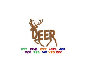 Deer Embroidery Design Whimsical Forest File Digital Download
