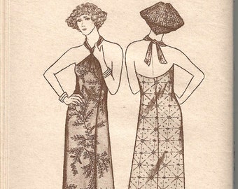 1970's Maxi Hawaiian Halter Wrap Dress  Muumuu   Pauloa Patterns No. 1009 Vintage Sewing  Easy to Make  - All Sizes in One