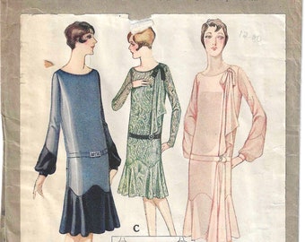Rare & Original McCall 5116 Sewing Pattern  Flapper Party or Cocktail Dress  Bust 38