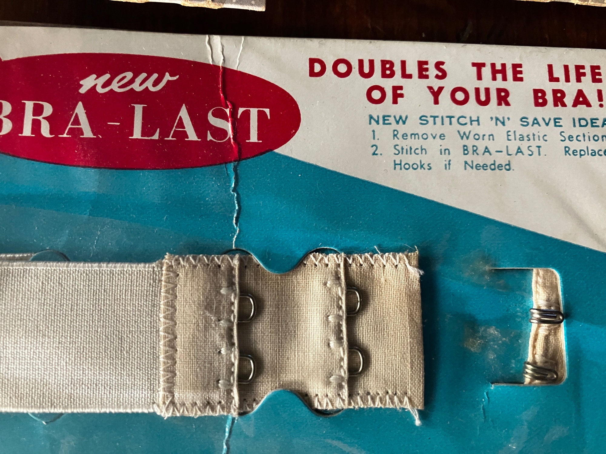 Vintage Bra Repair Kit Back Repair 2 3/4” X 1 1/2 Inch Snaps Lingerie Notion