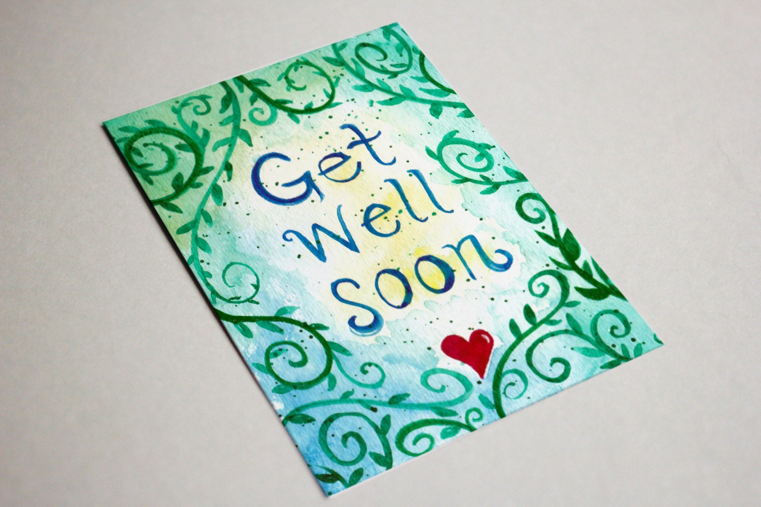 Printable Get Well Card Digital Download Watercolor Greeting - Etsy