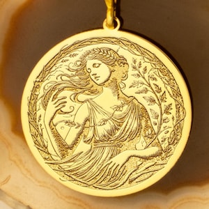 Daphne Halskette: Vergoldete Sterling Silber Anhänger griechische Mythologie