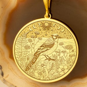 Gold Plated Mockingjay Necklace – Symbol of Freedom, Rebellion & Hope