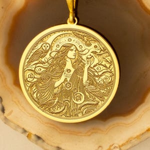 Lilith Necklace – Goddess of Independence, Empowerment & Divine Feminine Power - Gold Plated Lilith Pendant