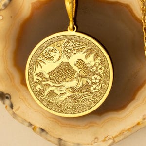 Pele Necklace – Hawaiian Goddess of Fire, Volcanoes & Transformation - Gold Plated Pele Pendant