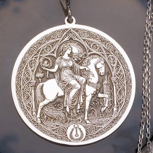Epona Goddess Necklace – Protector of Horses, Fertility -Travel | Celtic & Gallo-Roman Medallion
