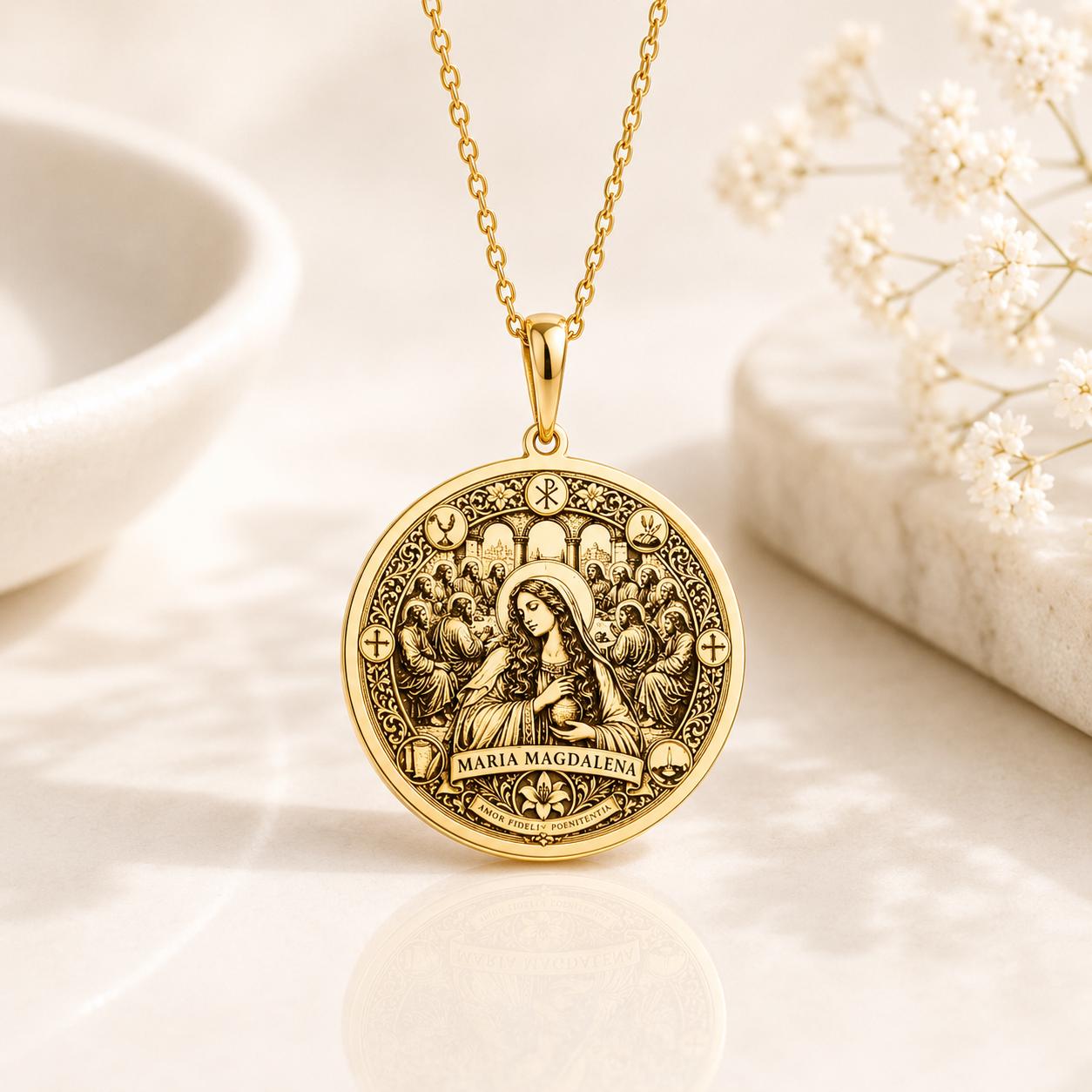 Mary Magdalene Devotion Necklace handcrafted necklace