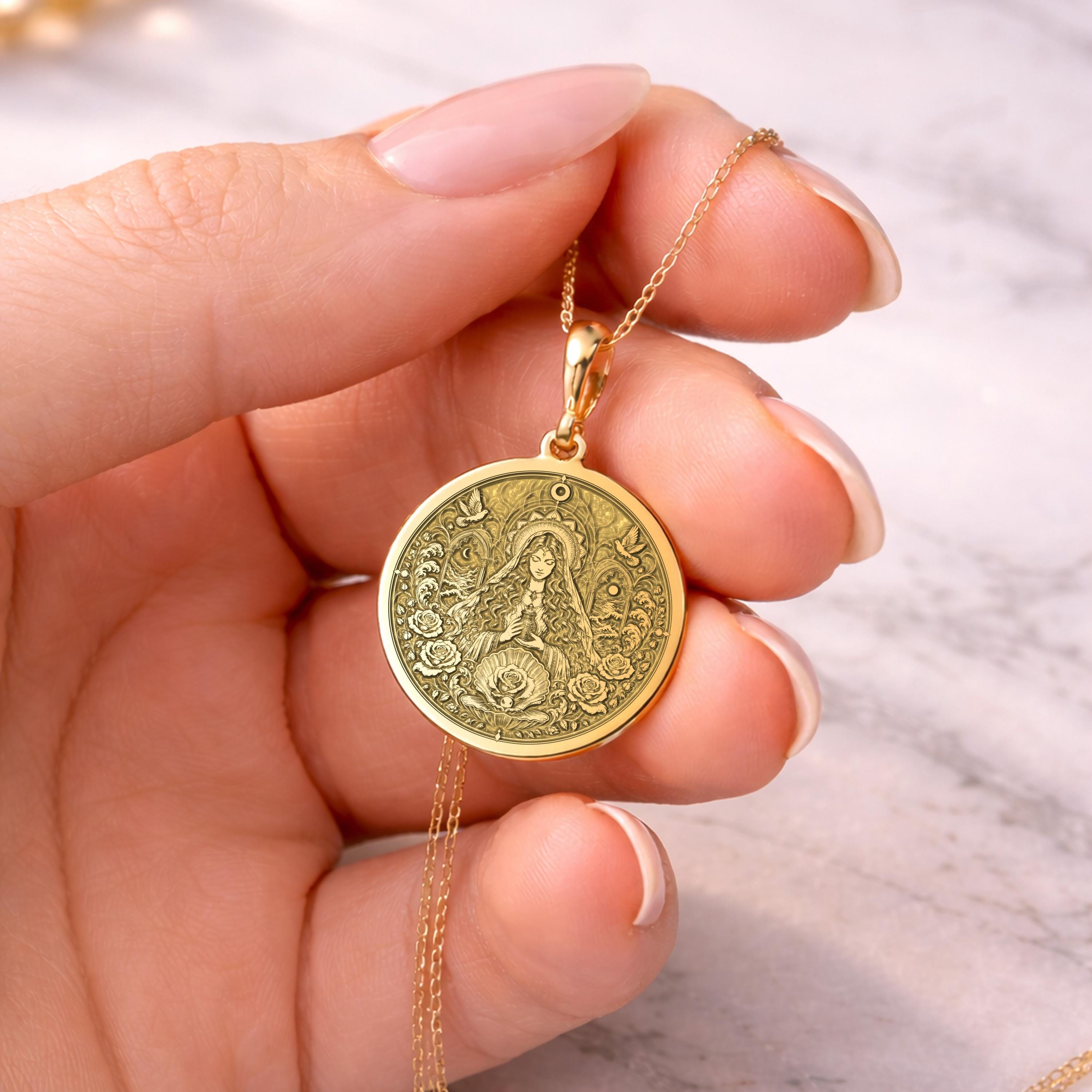 Mary Magdalene Sacred Feminine Necklace handcrafted necklace