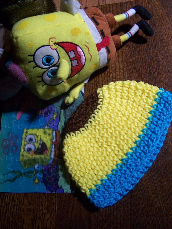 Bob Esponja Gorro Para Bebe Y Ninos Pequenos Etsy