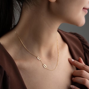 Zijwaartse ketting geboortesteen, gepersonaliseerde ketting, kerstcadeau, geboortesteen familie, Moederdagcadeau, perfect cadeau voor haar