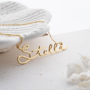 14K Gold Name Necklace, Personalized Name Necklace, Perfect Gift for Her, Nameplate Necklace, Custom Name Jewelry, Personalized Gift for Mom