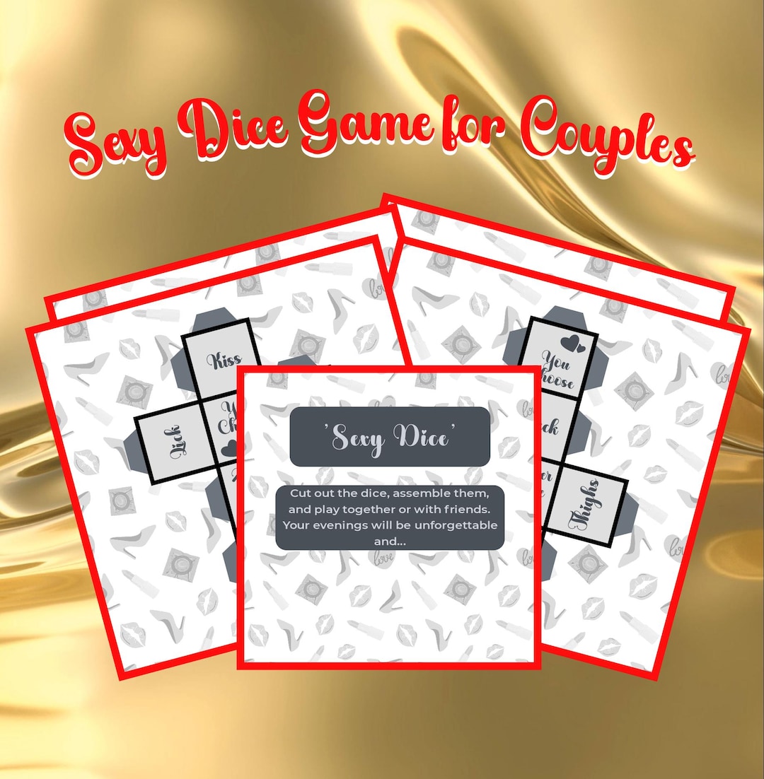 Sexy Dice Game for Couples Printable Romantic Gift, Valentine's Day ...
