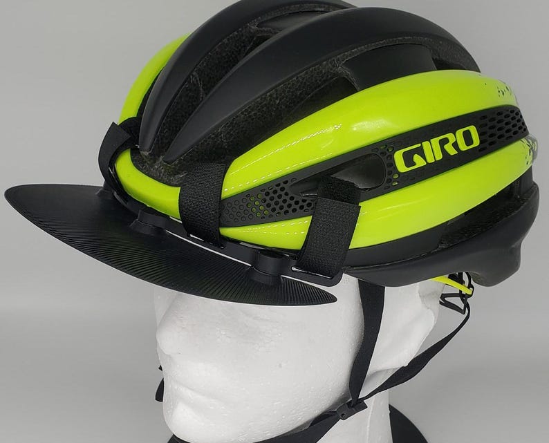 AERO bike helmet brim, my favorite helmet accessory. Three brim positions(left,right,center) easily stow in jersey for Aerodynic riding. :) magnetic brim