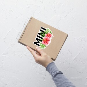 Mini Aloha Sticker zonder luchtbellen, sticker tropische bloemen voor kinderen, bijpassende sticker mama en ik, laptop, waterfles, dagboek vinylsticker
