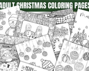 adult christmas coloring pages