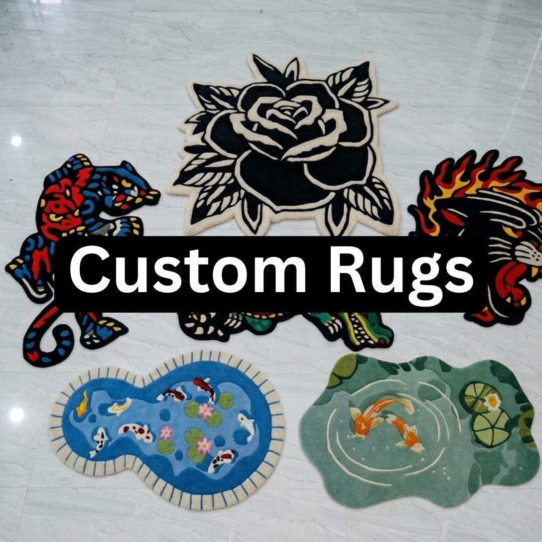 Custom Imprinted Rugs Custom Tattoo Rugs Handmade Tufted Area Rug, Personalized Statement ...