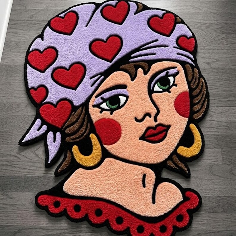 lady-heart-tattoo-rug-traditional-tattoo-rug-hand-tufted-area-rug