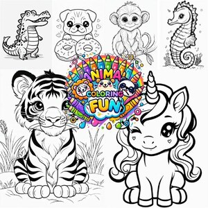 42 Page Fun Animal Coloring Book for Kids – Cute & Creative Coloring Adventures!