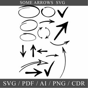 Pfeile Symbol SVG Schnittdatei: Visitenkarte, Aufkleber, Aufkleber (digitaler Download)