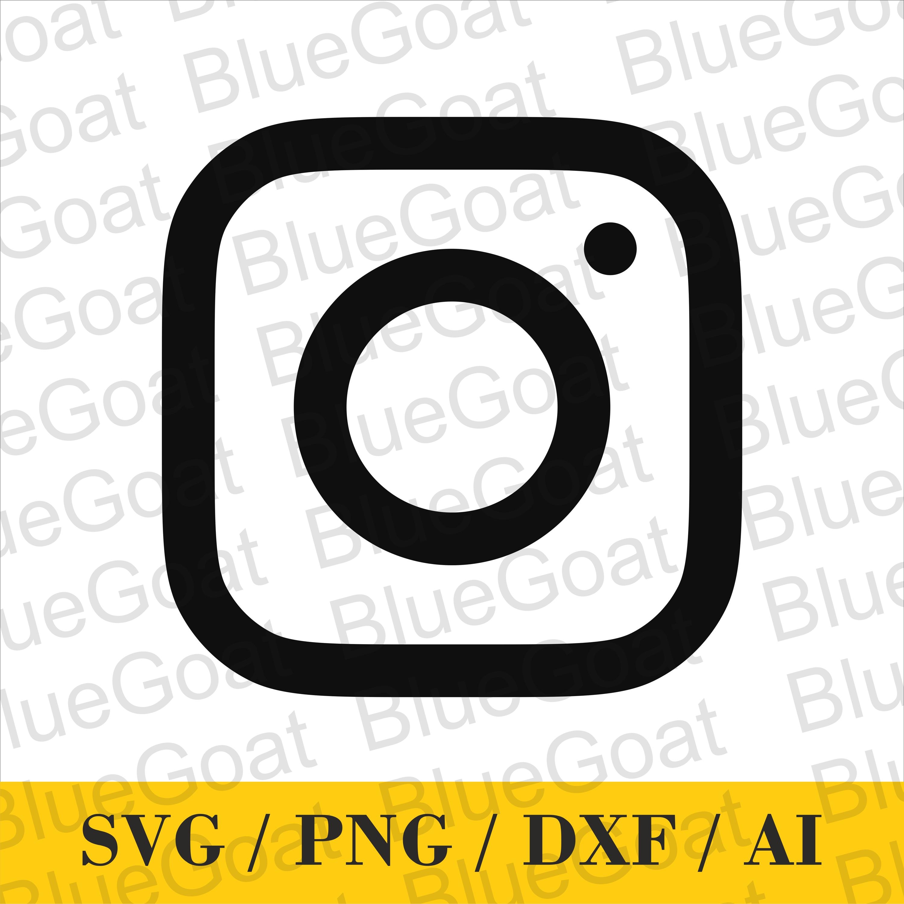 Instagram Logo SVG, PNG, DXF, Ai Social Media Transparent Icons Instagram, sticker, logo, app logo, Cricut and Silhouette cutting machine