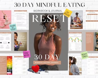 Digital, mindful eating, food journal, emotional eating, self-care, food triggers, intuitive eating, wellness, habit tracker, nutrition log