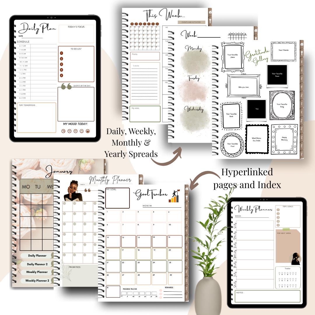Black Girl Digital Planner 2026 | Hyperlinked iPad Planner | Goodnotes ...