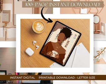 Black Woman 2026 Digital Planner, iPad Goodnotes (Digital Download)