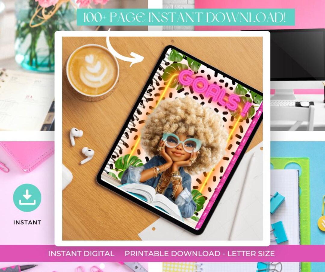 2026 Black Girl Digital Planner, Goal Setting, Goodnotes, iPad (digital ...