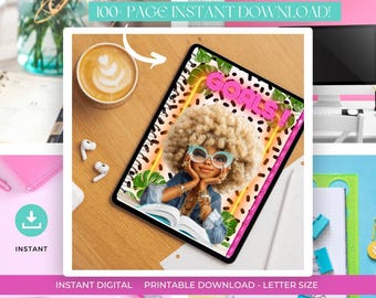 2026 Black Girl Digital Planner, Goal Setting, GoodNotes, iPad (Digital Download)