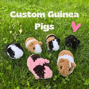 CUSTOM Crochet Guinea Pig Plushie | Guinea Pig Plush | Pocket Size |Different Color Variants Cavia Plush Toy | Super Cute Gift |