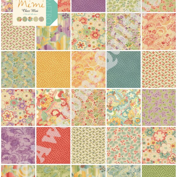 Jelly Roll -  MiMi - MODA quilting fabric strips by Chez Moi