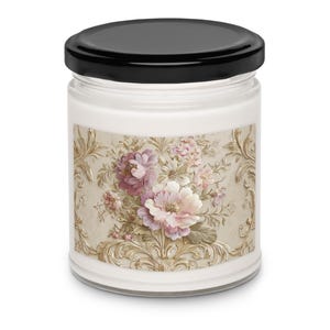 Baroque Floral Candle – Romantic Vintage Jar Candle