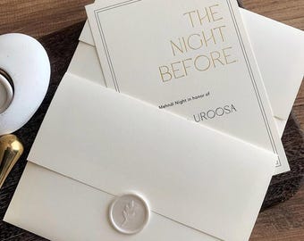 Luxury Wedding Invitation: Cream Card with Handmade Seal
